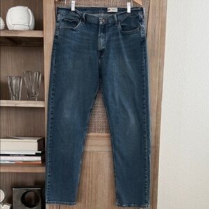 Wrangler Men's Dark Blue Straight Jeans